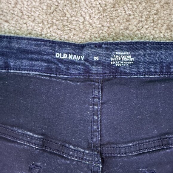 Old Navy Rockstar Super Skinny High-Rise Jeans Womens Plus Size 26 50x28 E742 - Picture 4 of 13